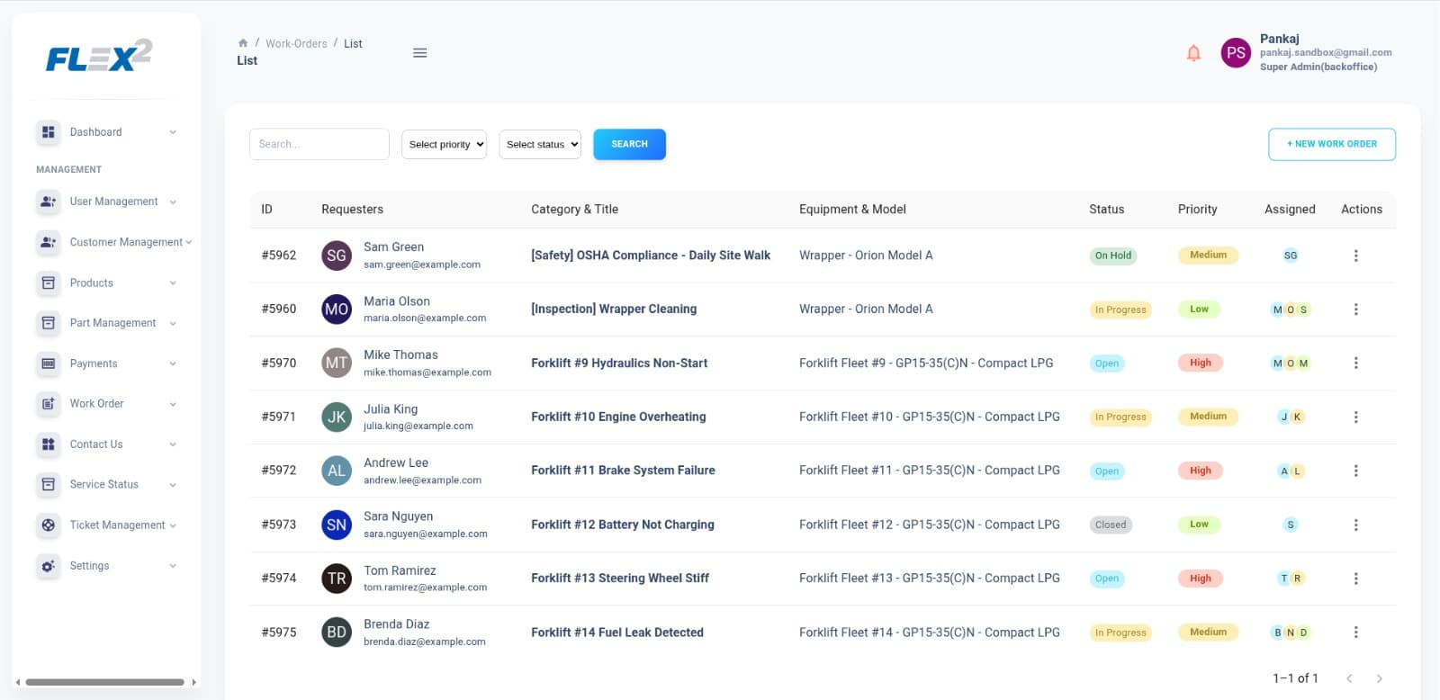 Ticket and Work Order Management